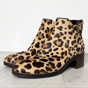 New! Cole Haan Harrington Leopard Buckle Bootie 10